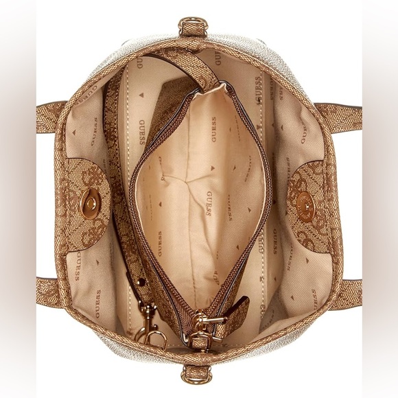 Guess Latona Mini Tote in Logo Latte - Picture 9 of 11